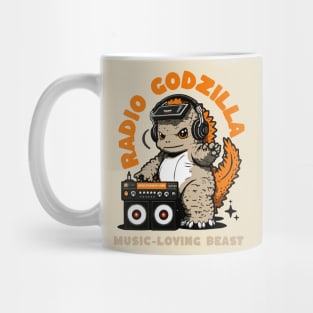 Radio Godzilla Music-Loving Beast Mug